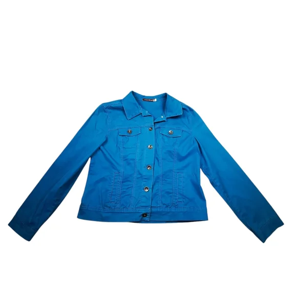 Blue Button-Up Jacket - Picture 1 of 12